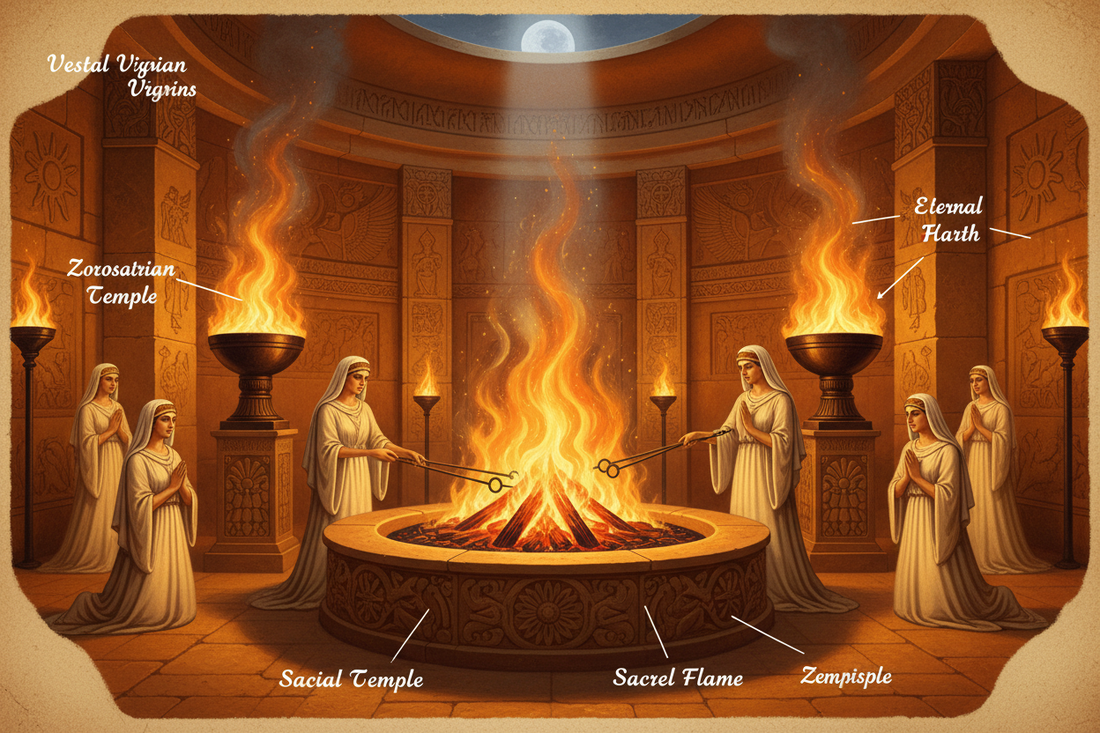Ancient Fire Worship Vestal Virgins Zoroastrian Sacred Hearths - Nicole's ritual universe