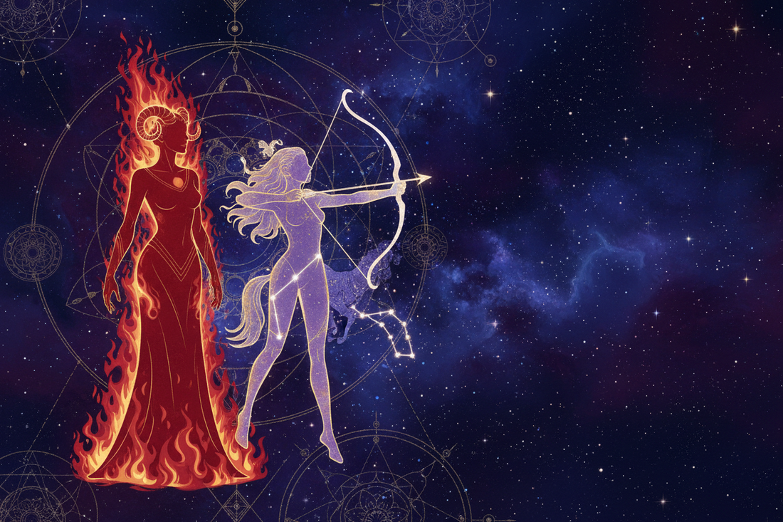 Aries Mother with Sagittarius Daughter: Two Fires, Two Freedoms Nicole's ritual universe