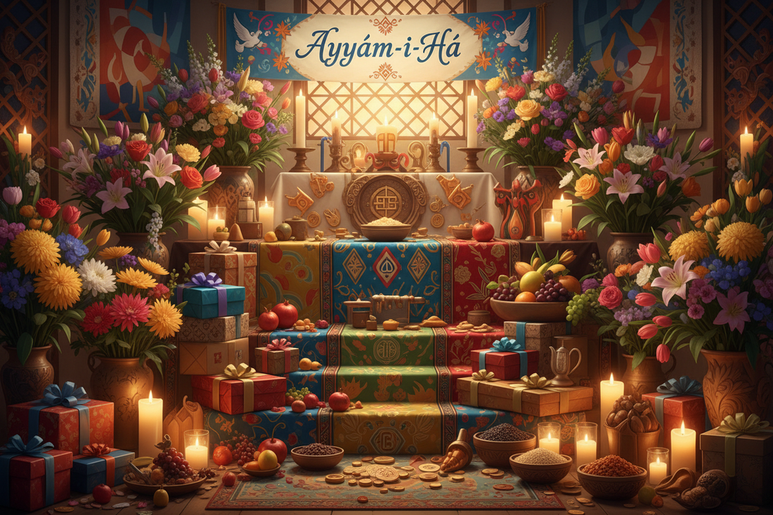 Ayyám-i-Há Altar: Gifts, Flowers, and Generosity Symbols - Nicole's ritual universe