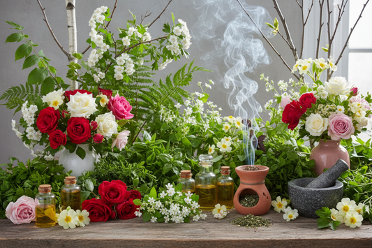 Beltane Herbs: Hawthorn, Rose & Woodruff