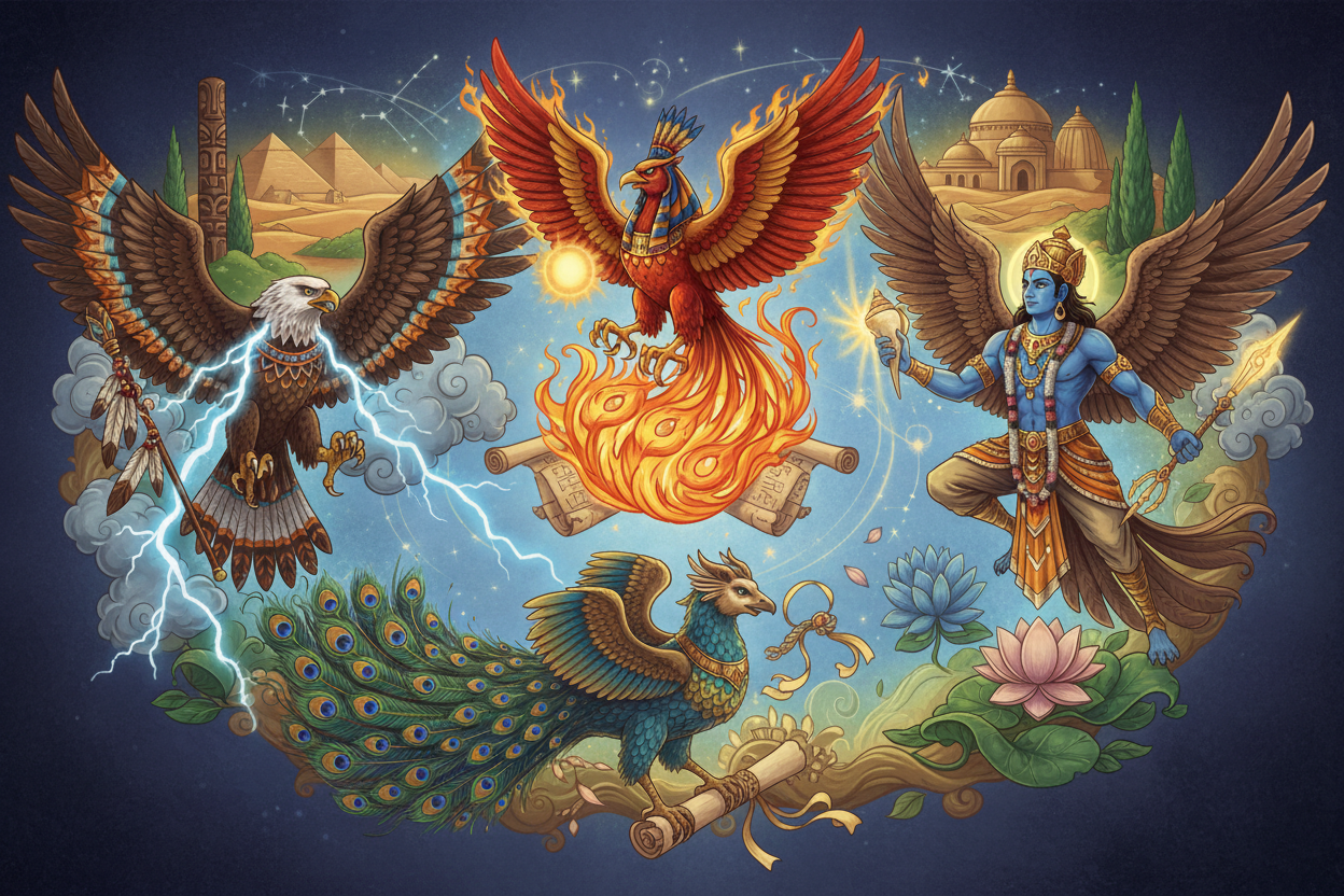 Garoda Digital Ritual Birds as Messengers: Phoenix, Thunderbird, Garuda, Simurgh | Sacred ...