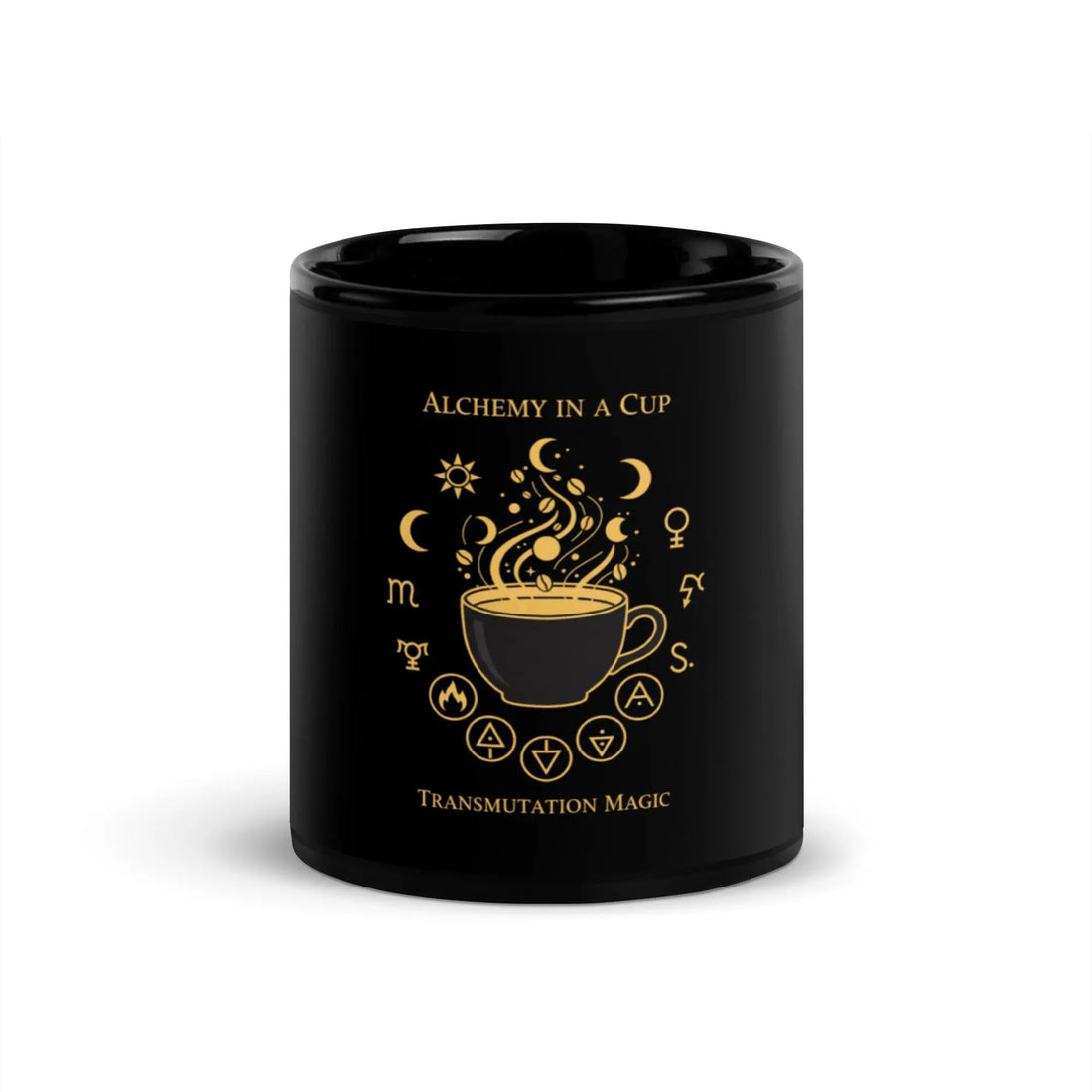 Alchemy in a Cup Mug Black Glossy