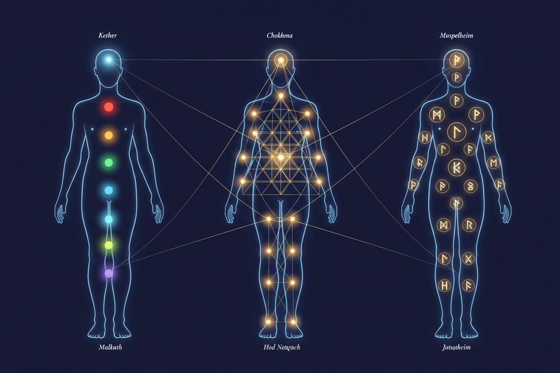 Body-Cosmos Mapping: Chakras, Sephiroth, Runes