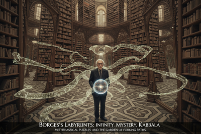 Borges' Labyrinths: Infinite Libraries and Kabbalistic Mirrors