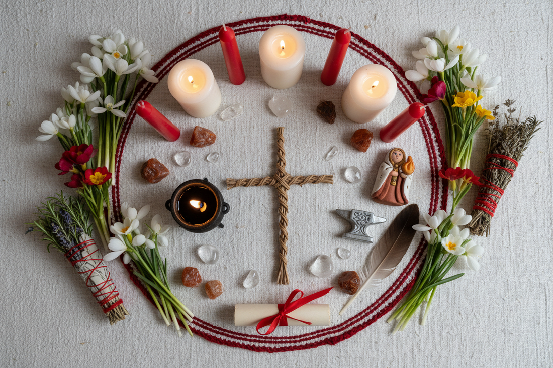 Brigid Altar: Sacred Flame, Brigid's Cross & Ritual for the Celtic Goddess of Fire