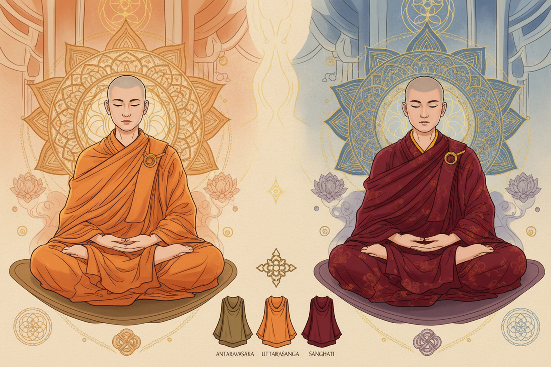 Buddhist Monastic Robes: Saffron, Maroon, and the Three Robes - Nicole's ritual universe