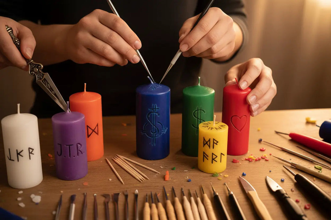 Carving Candles for Spells: Sigils, Words & Symbols Guide - Nicole's ritual universe