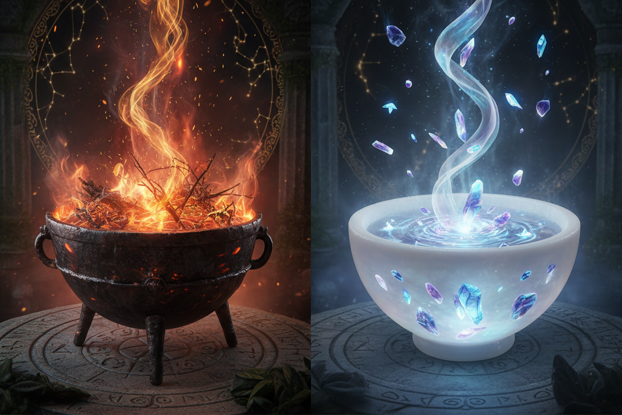 Cauldron vs Bowl: Ritual Vessels | Transformation vs Receptivity ...
