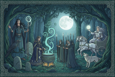 Celtic Norse Moon Traditions Morrigan Cerridwen Mani