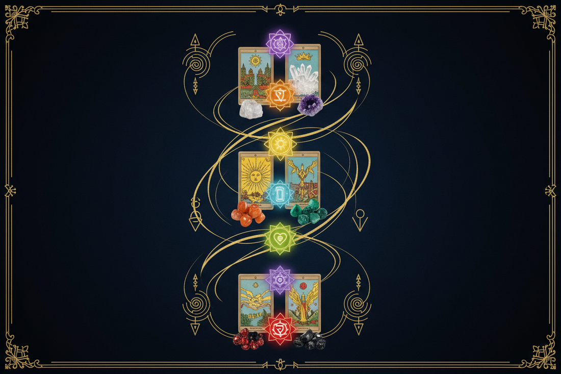 Chakras + Tarot + Crystals: Energy Alignment Trinity