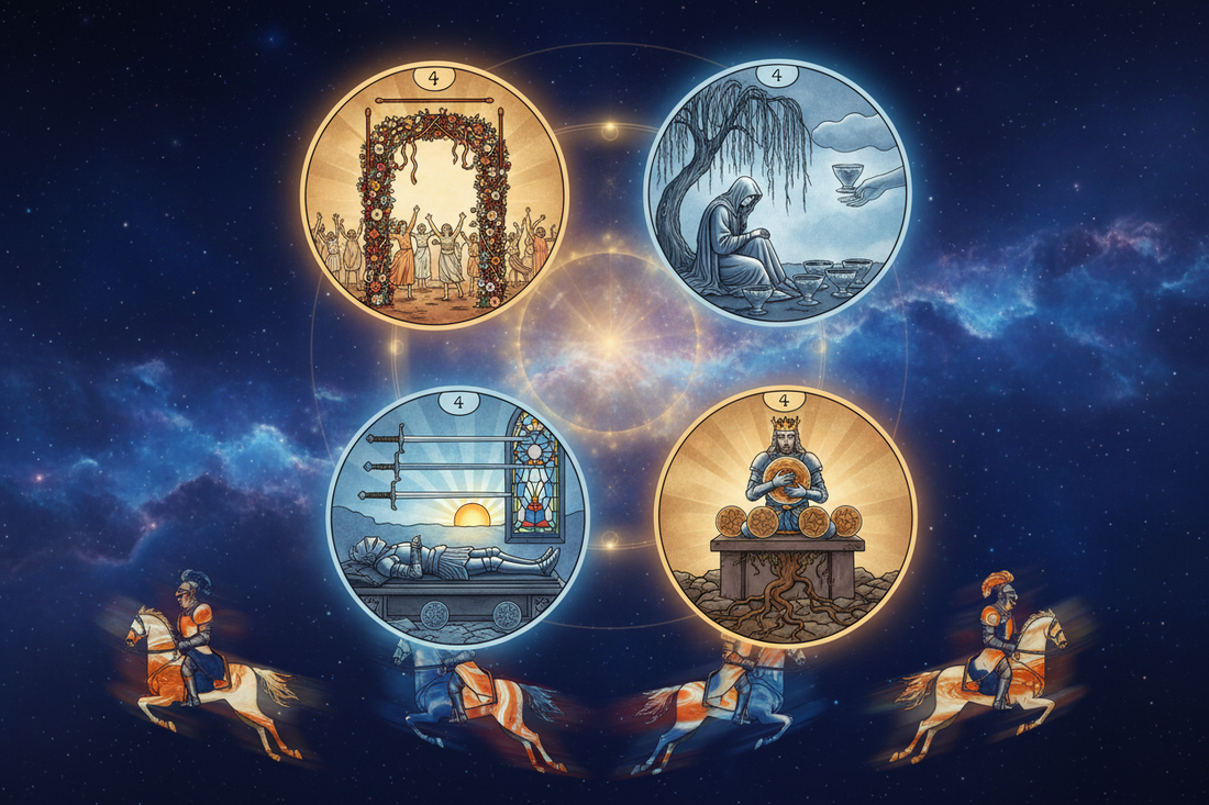Chesed & Tarot: The Four Fours, Four Knights & the Mercy Sephirah