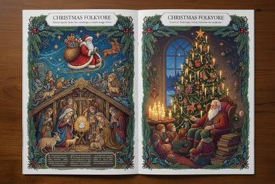 Christmas Folklore: Nativity Legends, Santa Claus, and Evergreen Magic