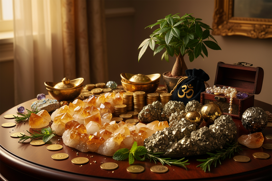 Citrine and Pyrite Together: Double Money Magnet Power