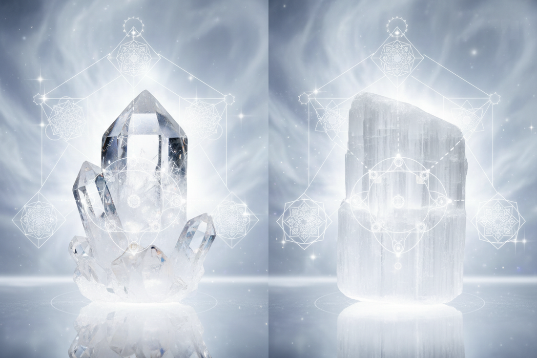 Clear Quartz vs Selenite: Cleansing Crystals - Nicole's ritual universe