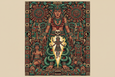 Coatlicue: Aztec Serpent Skirt