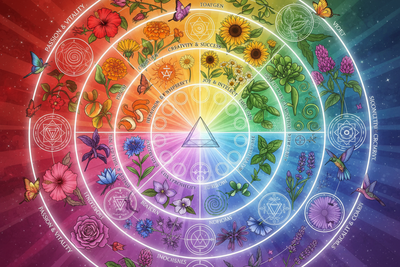 Color Magic in Plants: Rainbow Herbalism and Chromatic Correspondences - Spectrum Botanicals & Cross-Cultural Color Wisdom