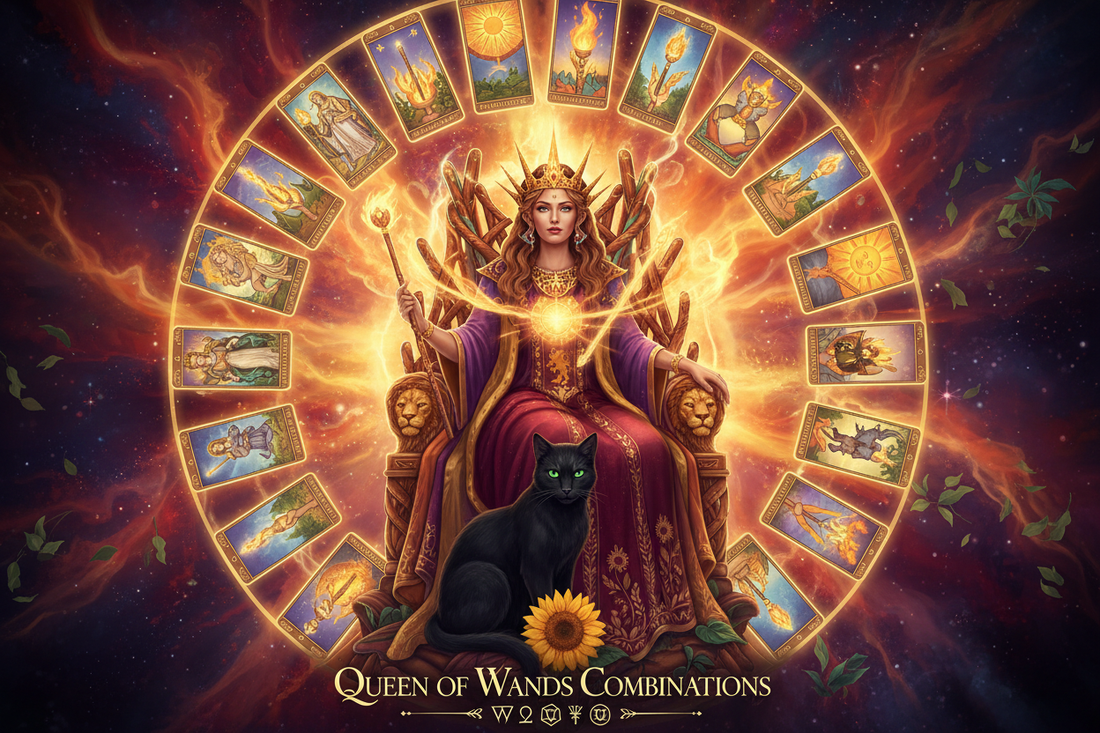 Queen of Wands Combinations: With Major & Minor Arcana - Nicole's ritual universe