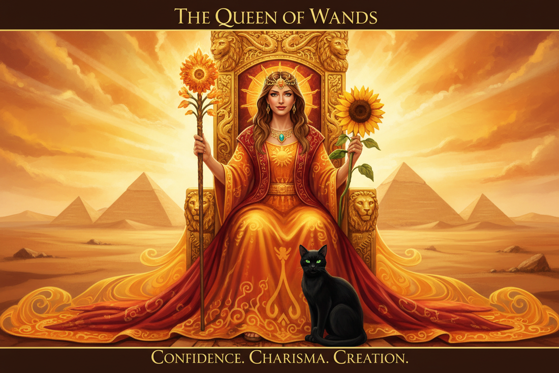 Queen of Wands Tarot Card: Complete Guide to Meaning & Symbolism - Nicole's ritual universe