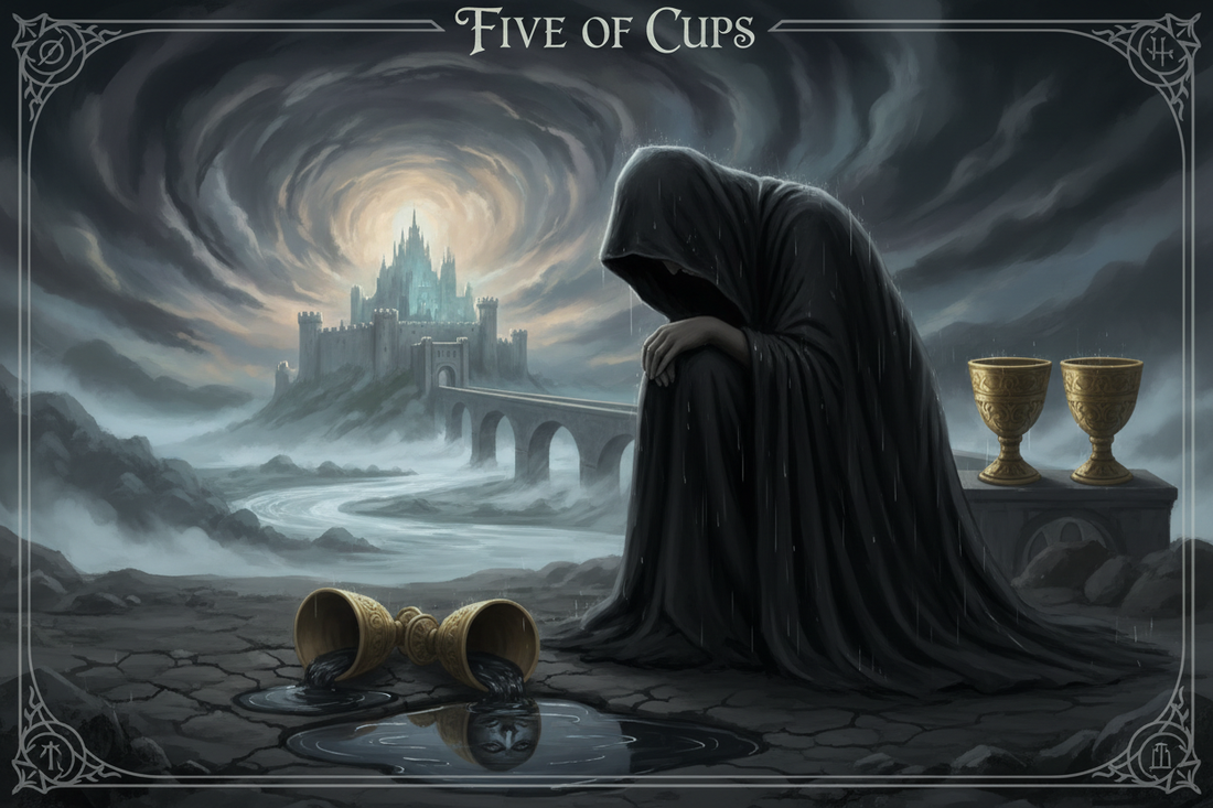 Five of Cups Tarot Card: Complete Guide to Meaning & Symbolism - Nicole's ritual universe
