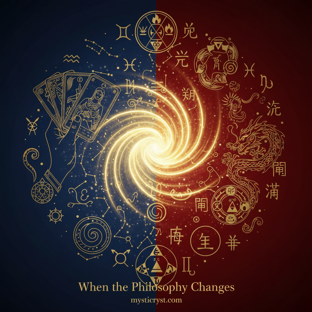 Tarot vs Liu Yao vs Qi Men Dun Jia: When the Philosophy Underneath Changes