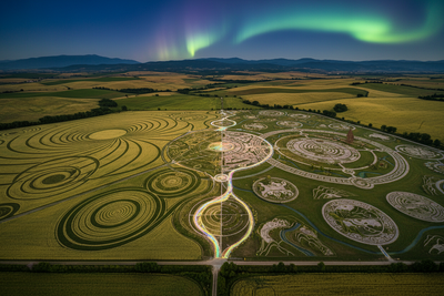 Crop Circles ↔ Geomantic Patterns: Earth Art