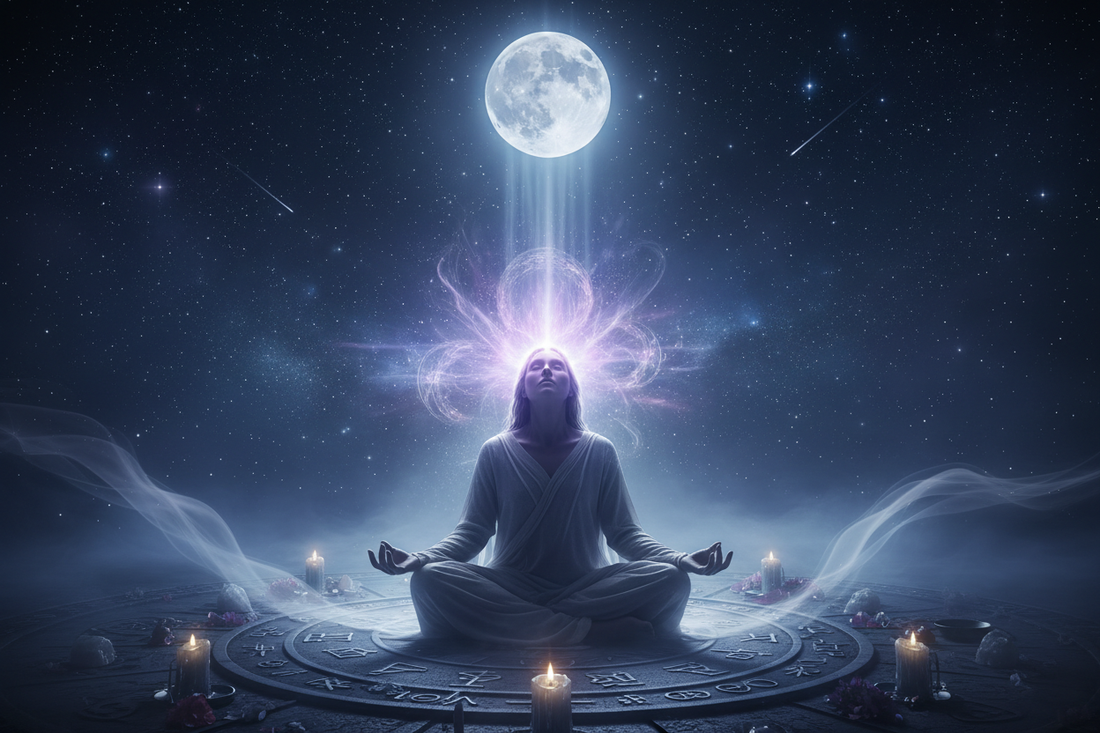 Crown Chakra Full Moon Ritual: Receive the Light, Release What No Longer Serves Nicole's ritual universe