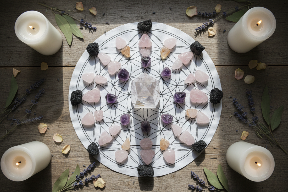 DIY Crystal Grid Tutorial - Nicole's ritual universe