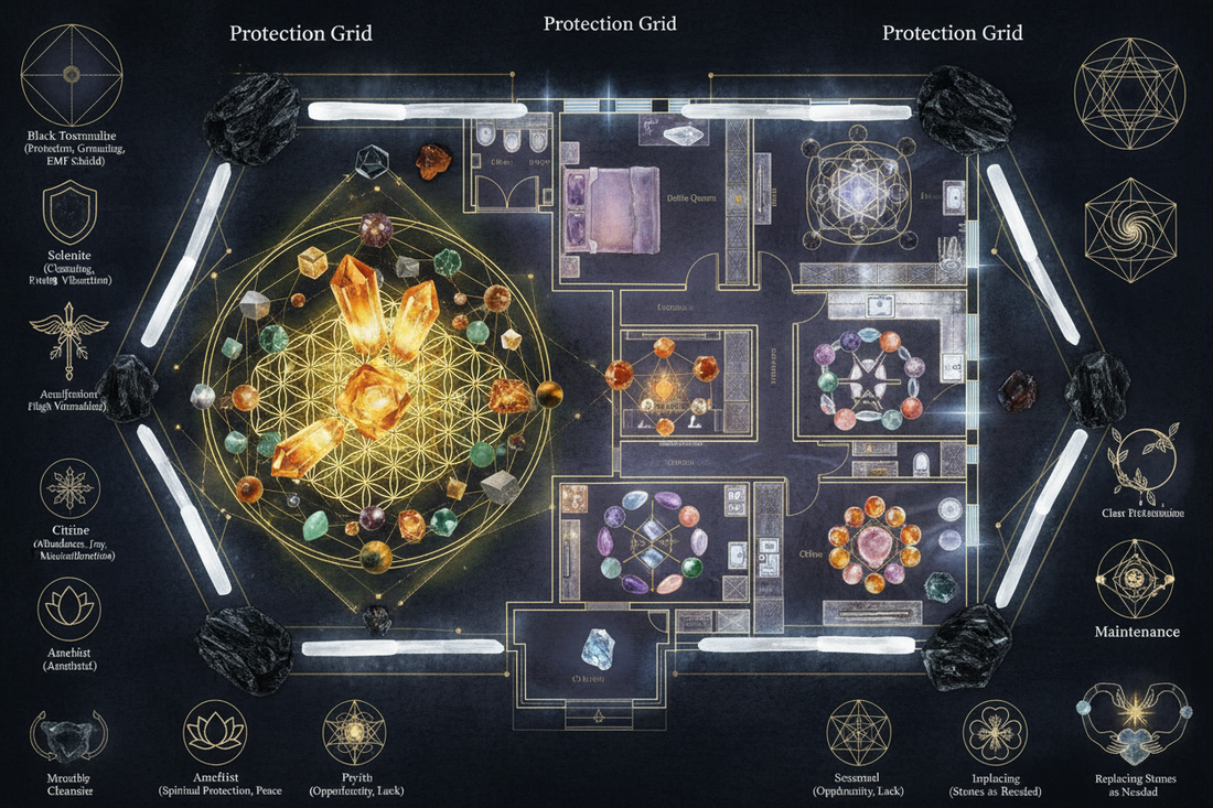 Crystal Grids for Home Protection & Prosperity - Nicole's ritual universe