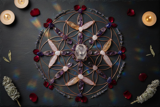 Crystal Grids: The Complete Guide to Sacred Geometry Crystal Arrangements for Healing and Manifestation