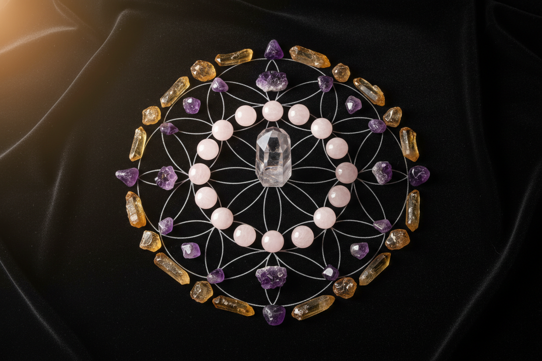 Crystal Healing Layout: 12 Powerful Grids for Different Intentions