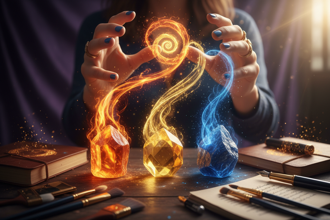Crystals for Creativity: Carnelian, Citrine, and Lapis Lazuli - Nicole's ritual universe