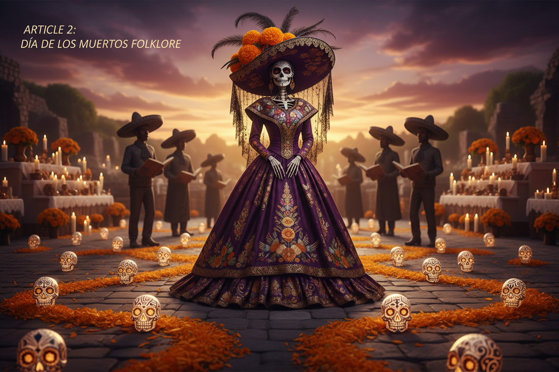 Día de los Muertos Folklore: Catrina Legends, Marigold Paths, and Sugar Skulls - Nicole's ritual universe