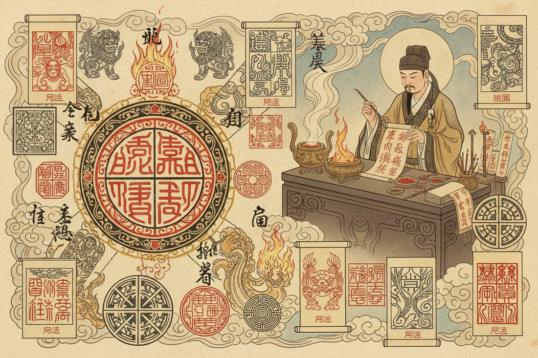 Daoist Talismans (Fu) & Ritual Symbols: Sacred Calligraphy & Seals
