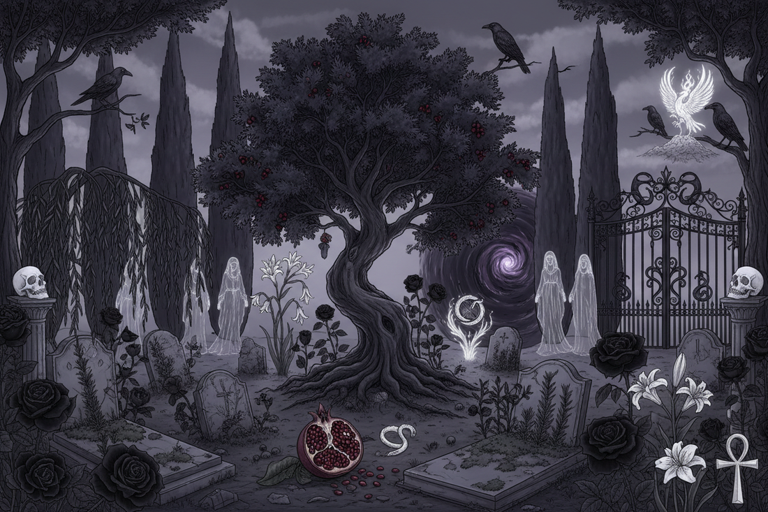 Death & Underworld Plants: Yew, Cypress, and Funeral Herbs - Memento Mori Botanicals & Cross-Cultural Death Wisdom - Nicole's ritual universe