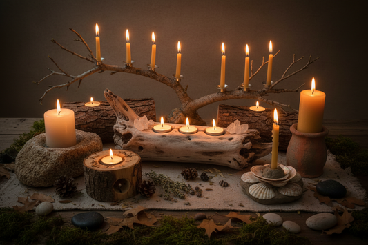 DIY Altar Candle Holders from Natural Materials: Earth-Centered Sacred Fire