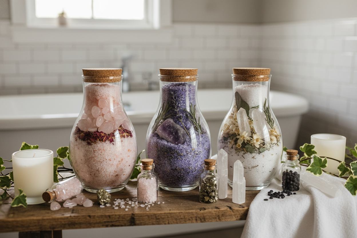 DIY Crystal Bath Salts: 8 Recipes for Ritual Bathing & Self-Care ...