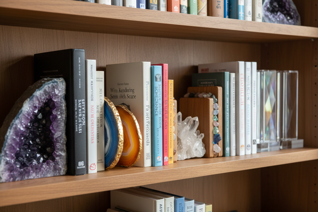 DIY Crystal Bookends: Functional Art for Your Library & Sacred Texts - Nicole's ritual universe