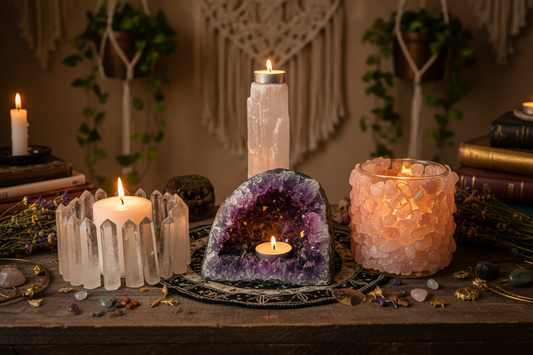 DIY Crystal Candle Holders: Combining Fire & Earth Energy for Your Altar