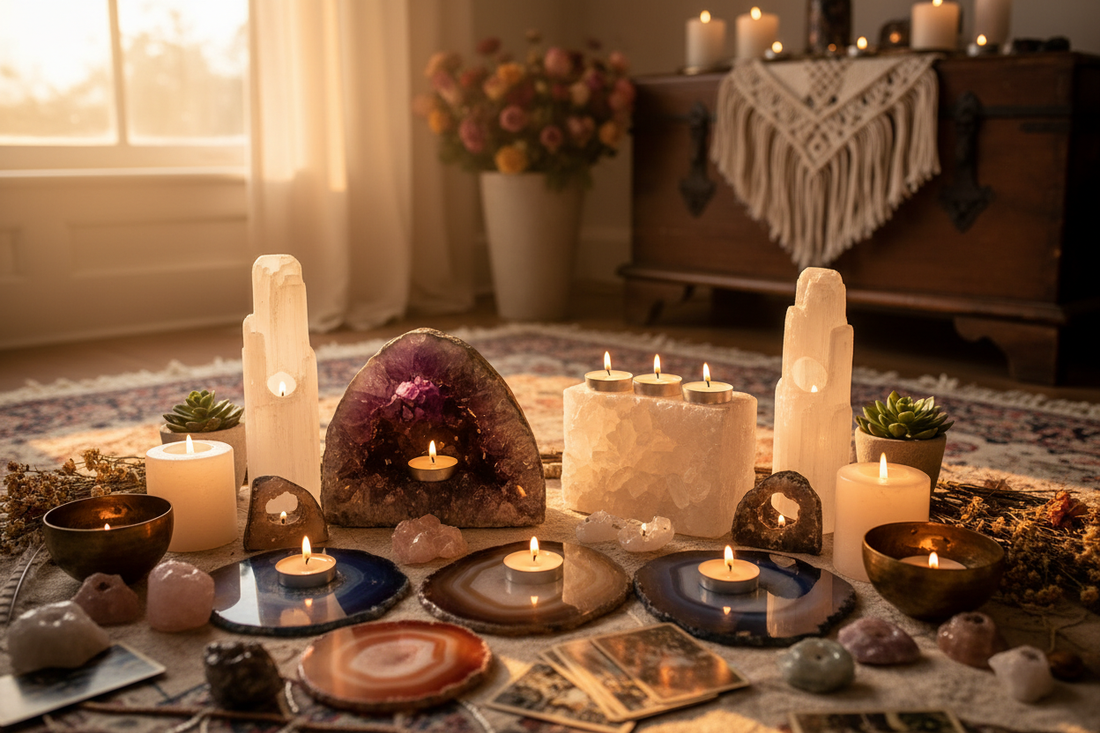 DIY Crystal Candle Holders: Illuminate Your Space with Stone & Flame Magic