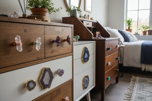 DIY Crystal Drawer Pulls & Cabinet Knobs: Functional Home Decor with Stone Energy