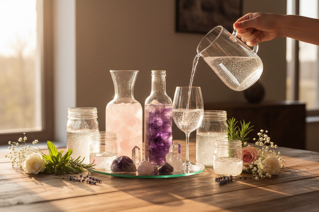 DIY Crystal Elixirs & Gem Water: Safe Methods for Crystal-Infused Drinking Water - Nicole's ritual universe