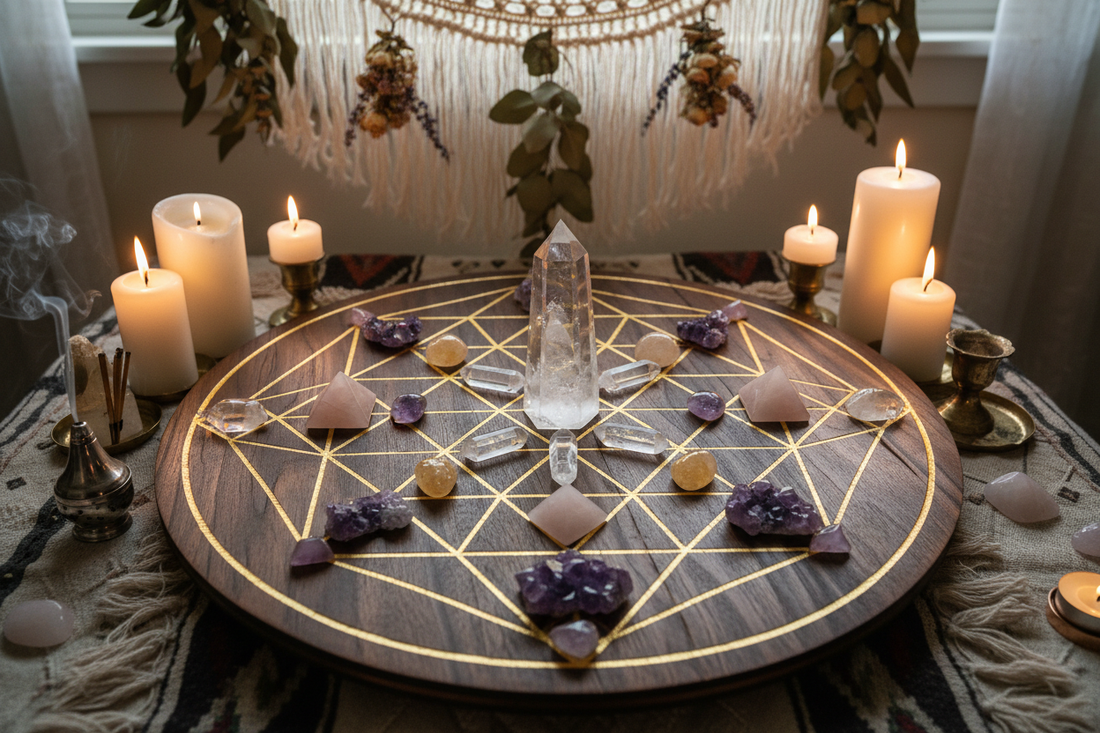 DIY Crystal Grid Boards: Sacred Geometry for Manifestation & Energy Work - Nicole's ritual universe