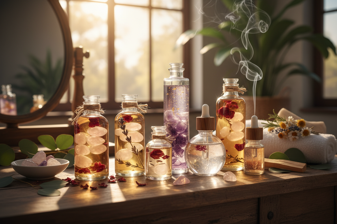 DIY Crystal Infused Oil: Energetic Elixirs for Skin, Body & Spirit