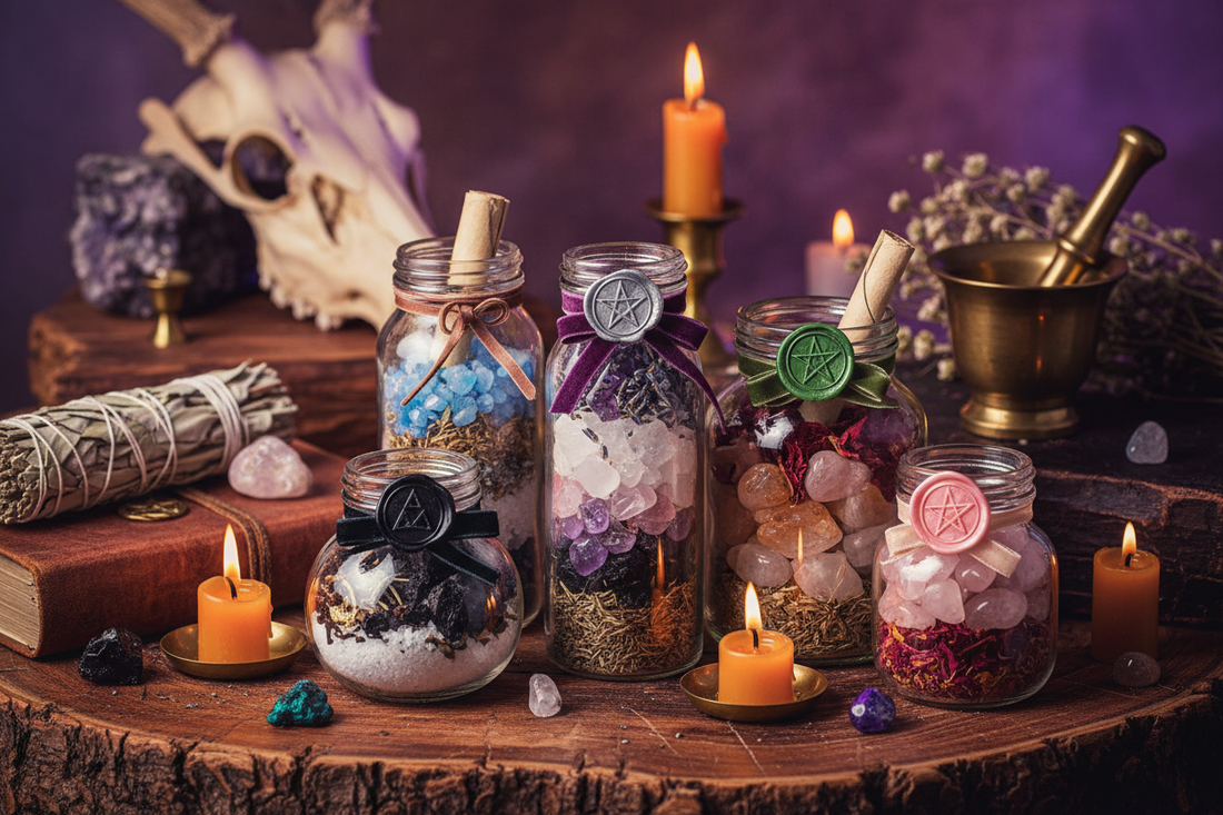 DIY Crystal Spell Jars: Manifestation & Intention Bottles for Powerful Magic
