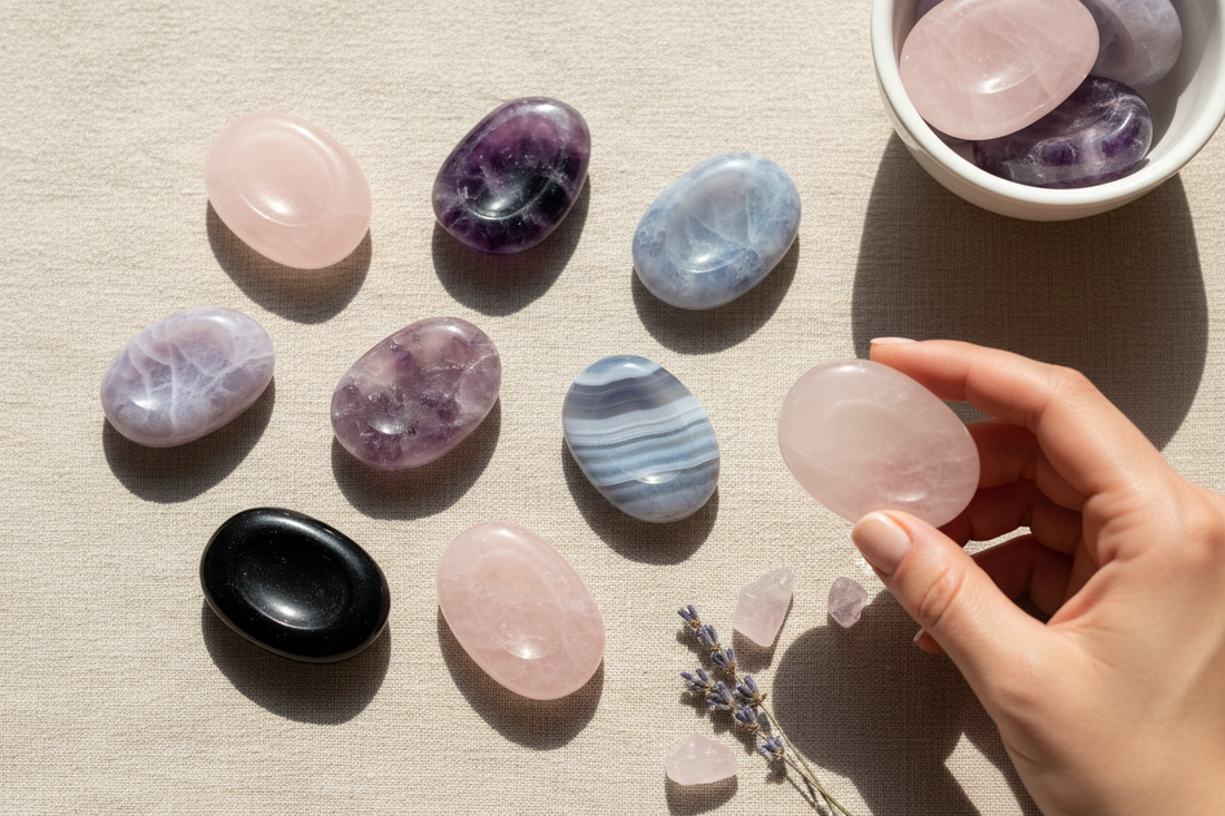 DIY Crystal Worry Stones: Pocket-Sized Calm & Anxiety Relief Tools - Nicole's ritual universe