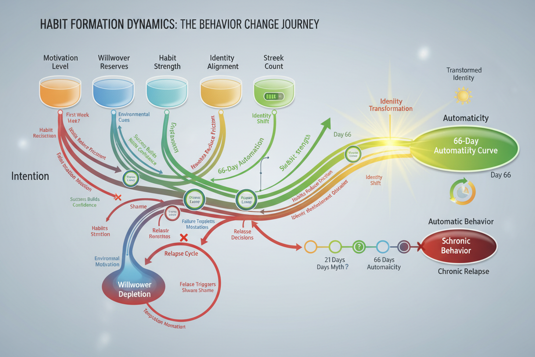 DPMT in Habit Formation: Dynamic Modeling of Behavior Change and Automaticity