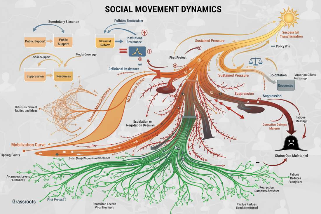 DPMT in Social Movements: Modeling Collective Action, Tipping Points, and Transformative Change