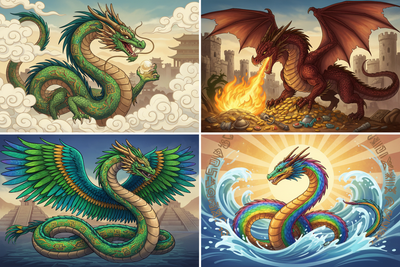 Dragons Worldwide: Chinese, European, American, African