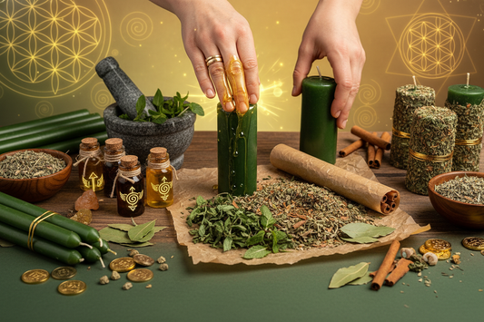 Dressed Candle Money Spell: Oil & Herb Method
