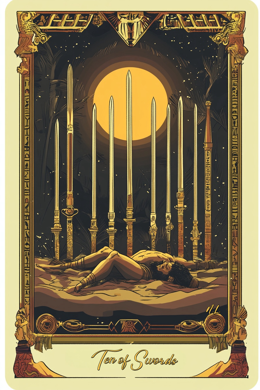 Ten of Swords (Light Path): Tarot Card Meaning, Ritual & Meditation Nicole's ritual universe